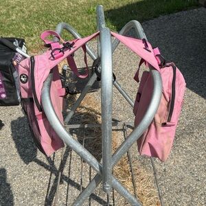 23JT‎ Tough 1 Nylon Water Bottle/Gear Carrier Saddle Bag Pink